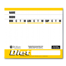 N106 - 3" X2-5/8" Paper Dietary Alert Cards- BLANK