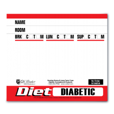 N106 - 3" X2-5/8" Paper Dietary Alert Cards- DIABETIC DIET