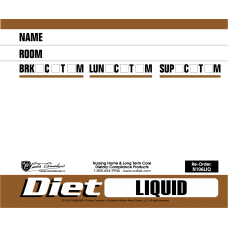 N106 - 3" X2-5/8" Paper Dietary Alert Cards- LIQUID DIET