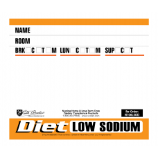 N106 - 3" X2-5/8" Paper Dietary Alert Cards- LOW SODIUM DIET