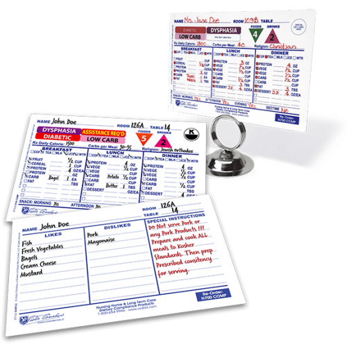 Compliance Dietary Tray Card
